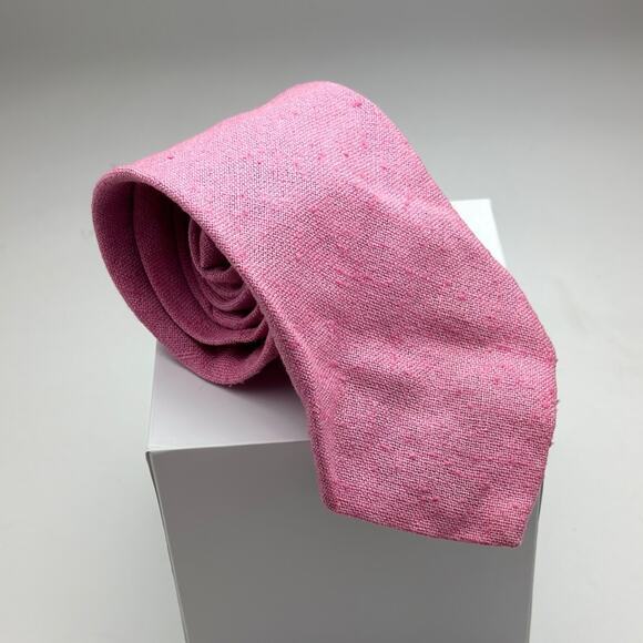 Pink textured vintage men’s‎ tie polyester - Picture 1 of 3
